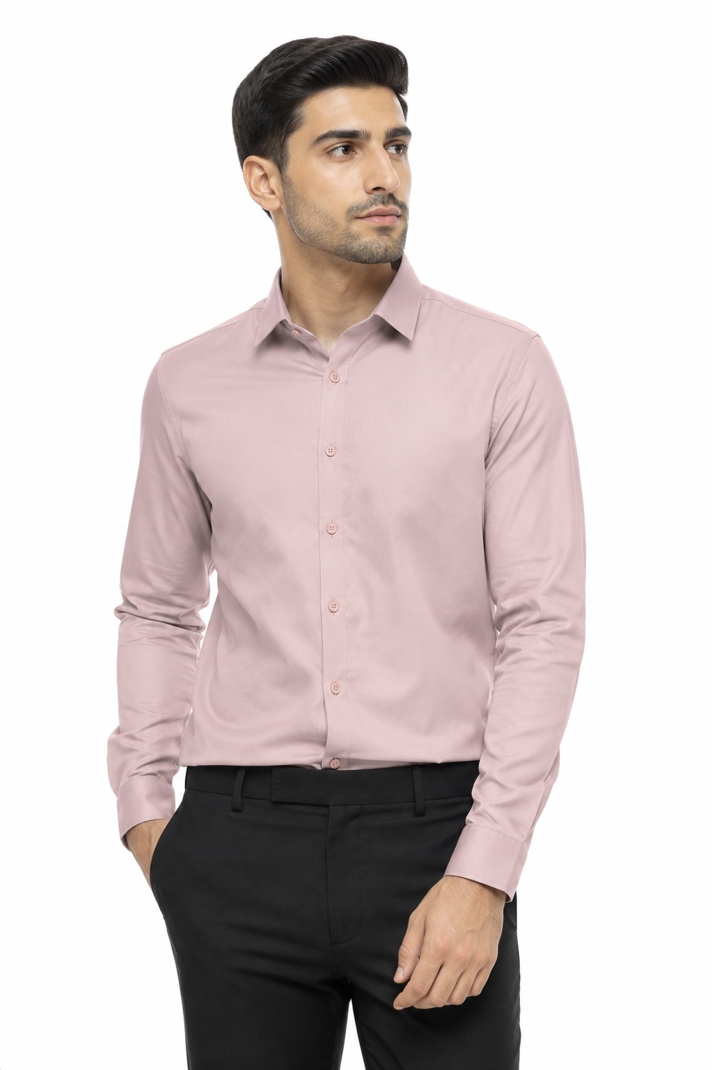 LINCHPIN Dusky Pink Men’s Slim Fit Shirt