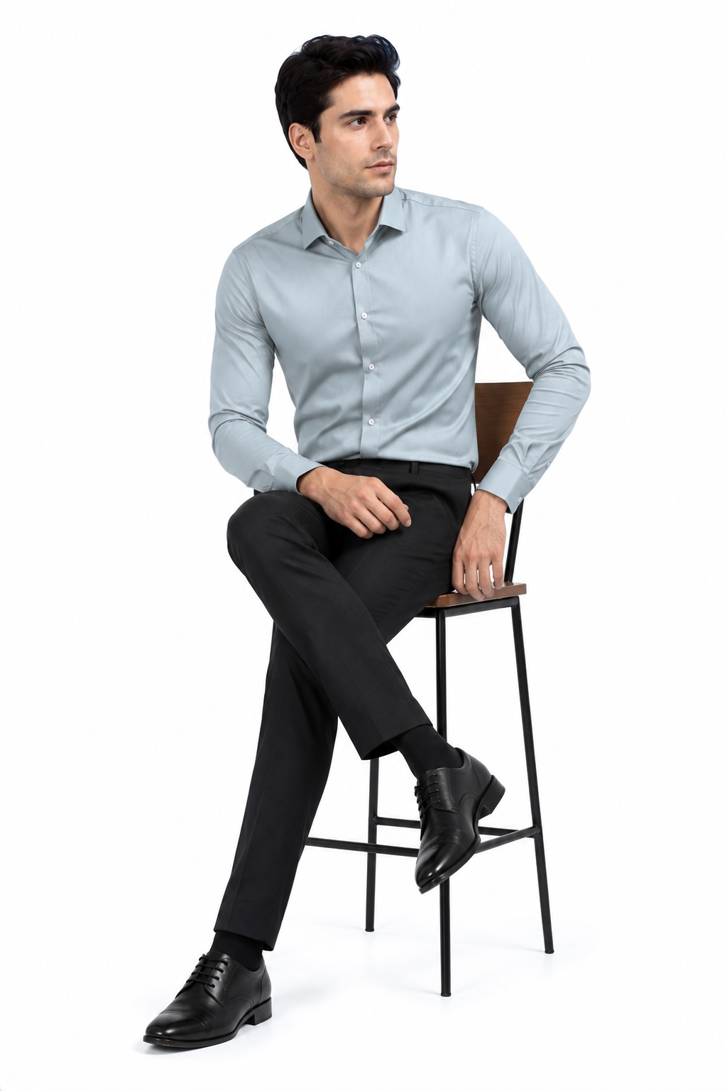 LINCHPIN Men’s Slim Fit Light Blue Shirt