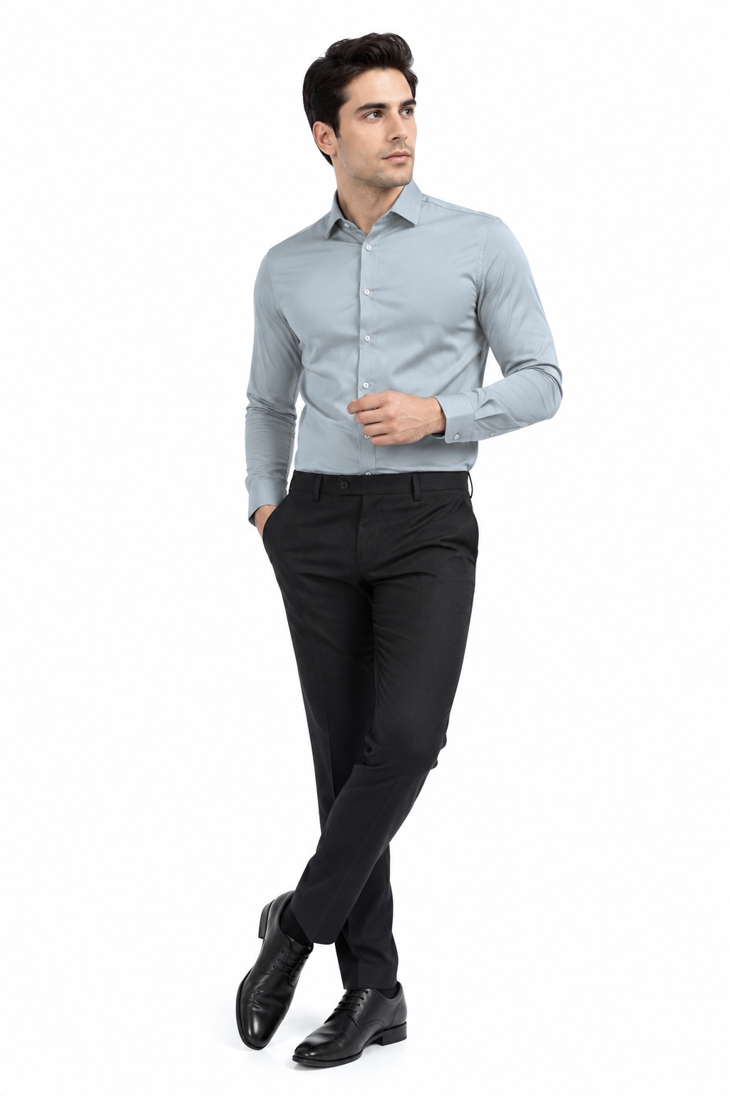 LINCHPIN Men’s Slim Fit Light Blue Shirt