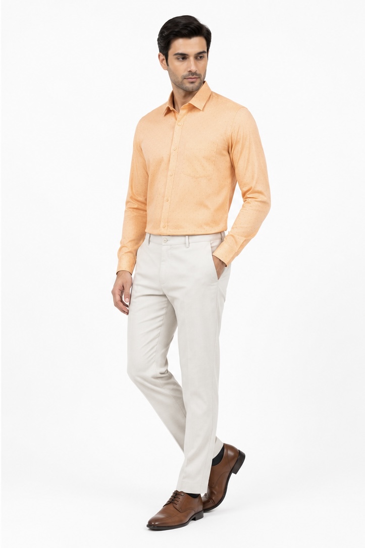 MENS PEACH ORANGE SHIRT