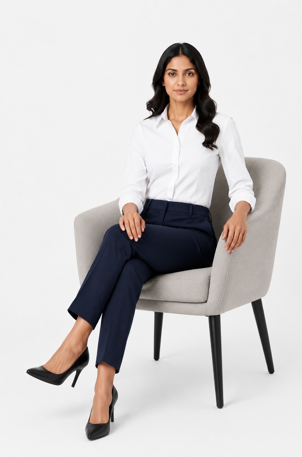 Women’s Navy Blue Formal Trousers