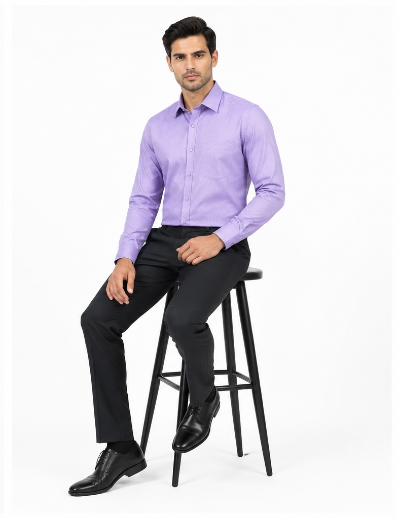 MENS  MICRO DOT LAVENDER 