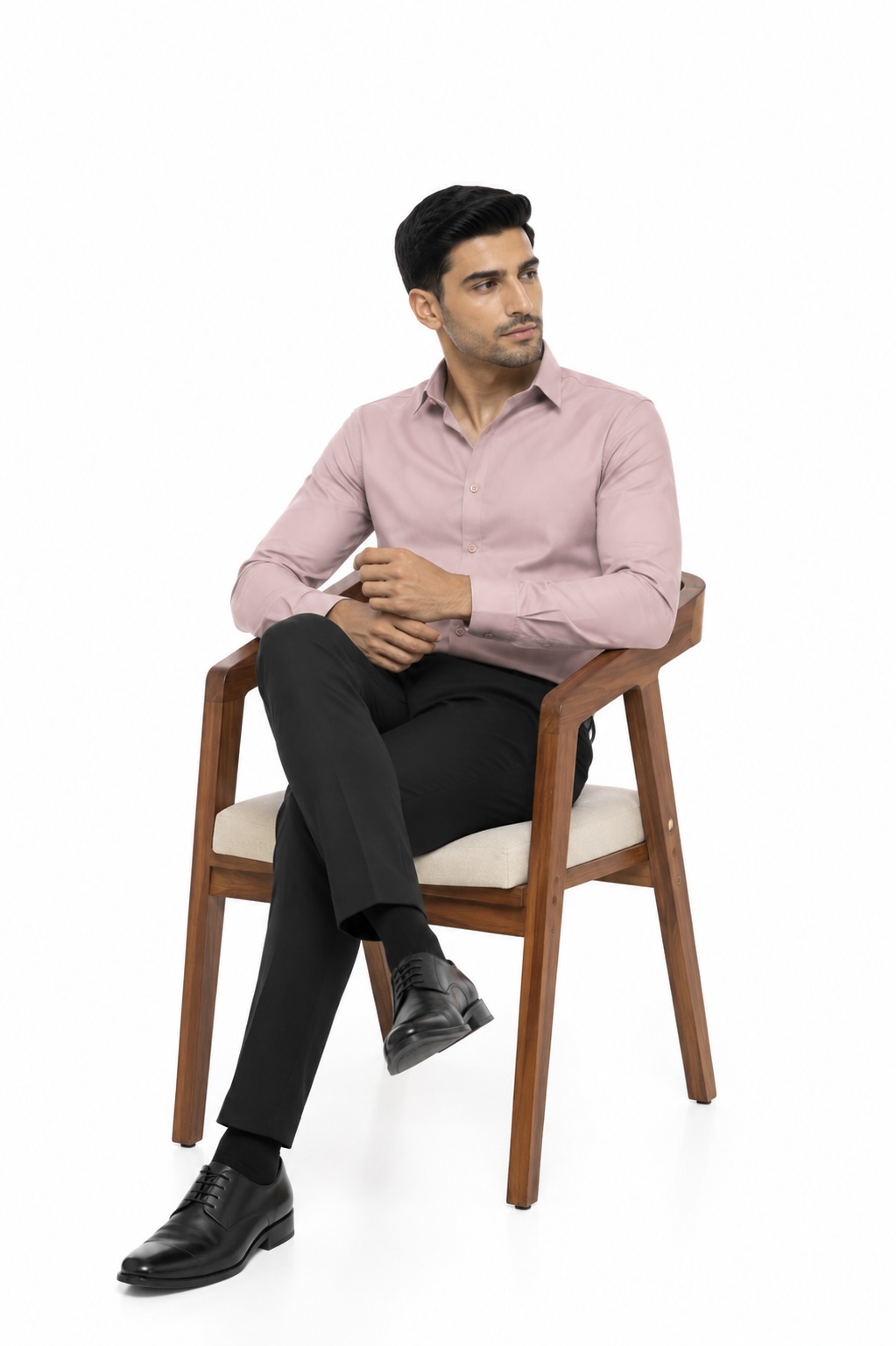 LINCHPIN Dusky Pink Men’s Slim Fit Shirt