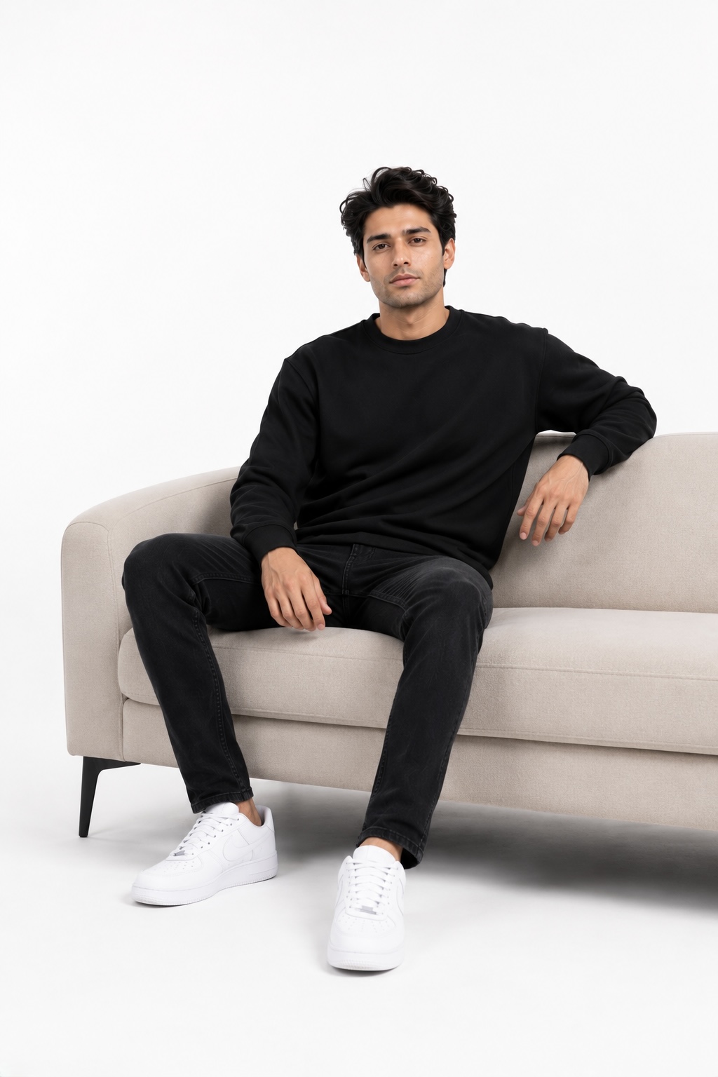 Premium Black Men’s Sweatshirt