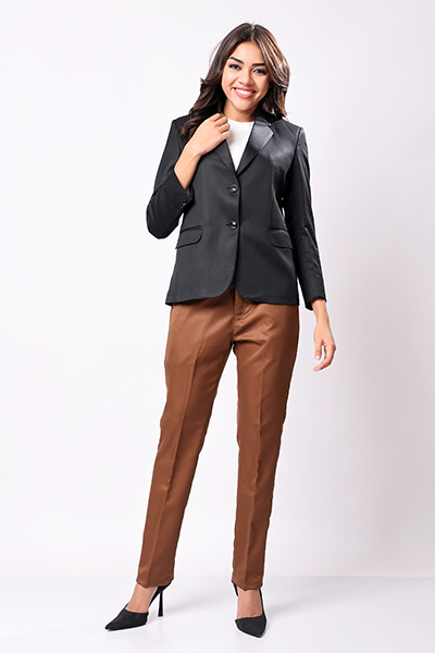 WOMENS BROWN FORMAL PANT