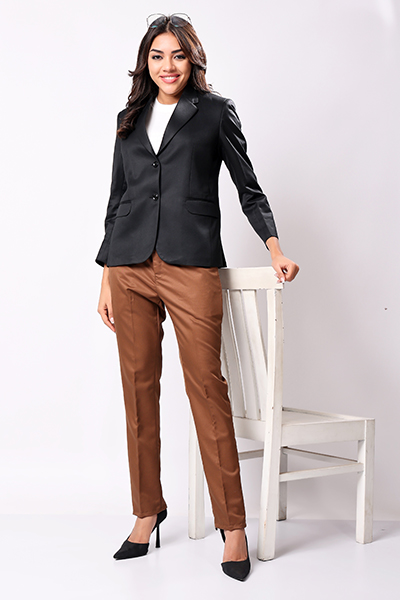 WOMENS BROWN FORMAL PANT