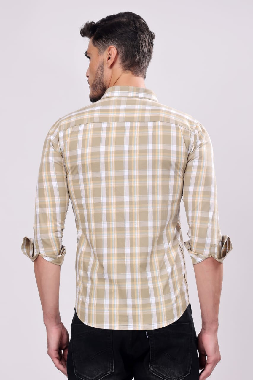 MENS BROWN CHECKS SHIRT