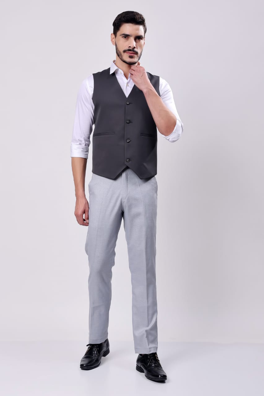 MENS BLACK WAIST COAT