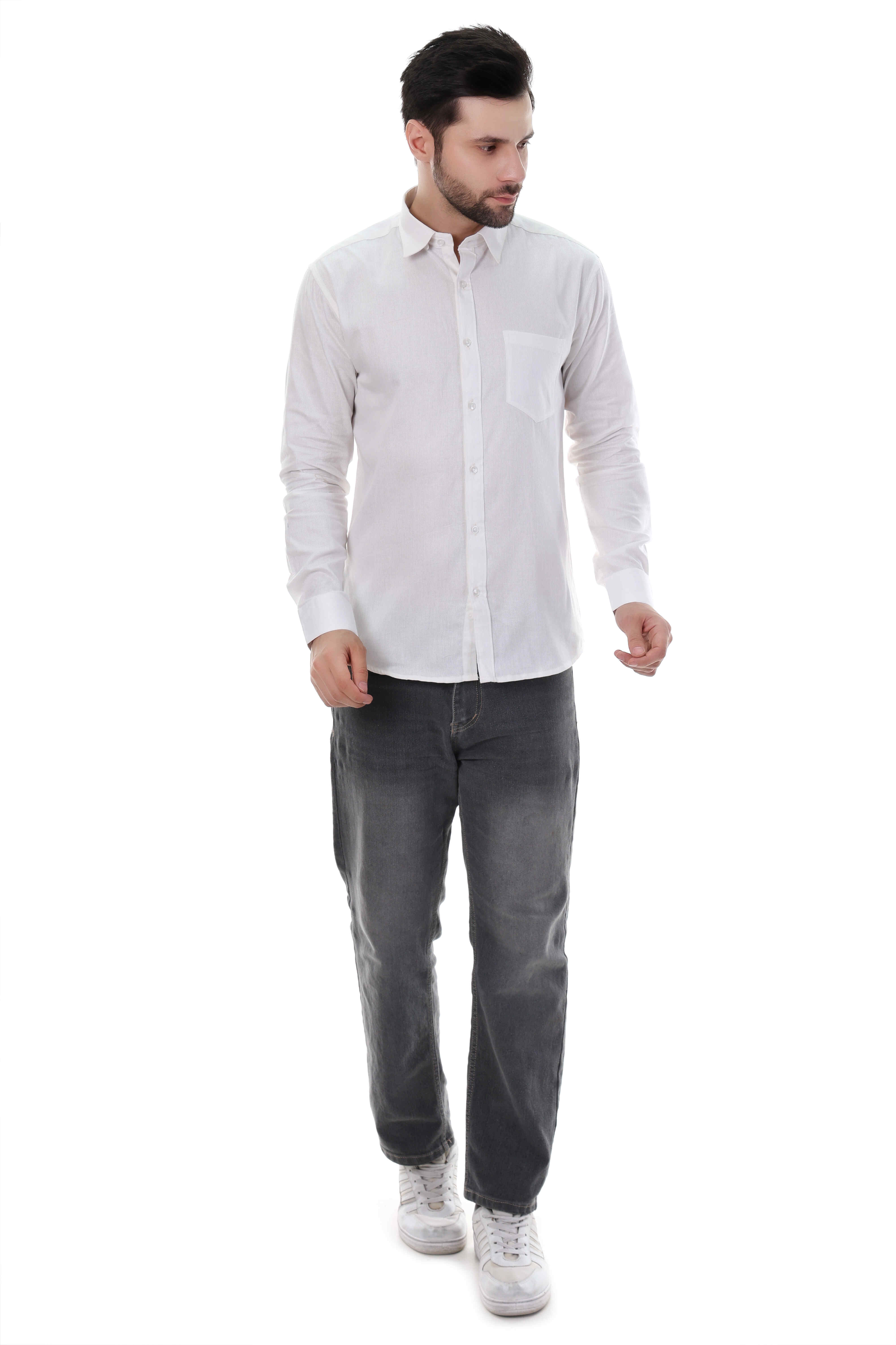 MENS PLAIN WHITE SHIRT
