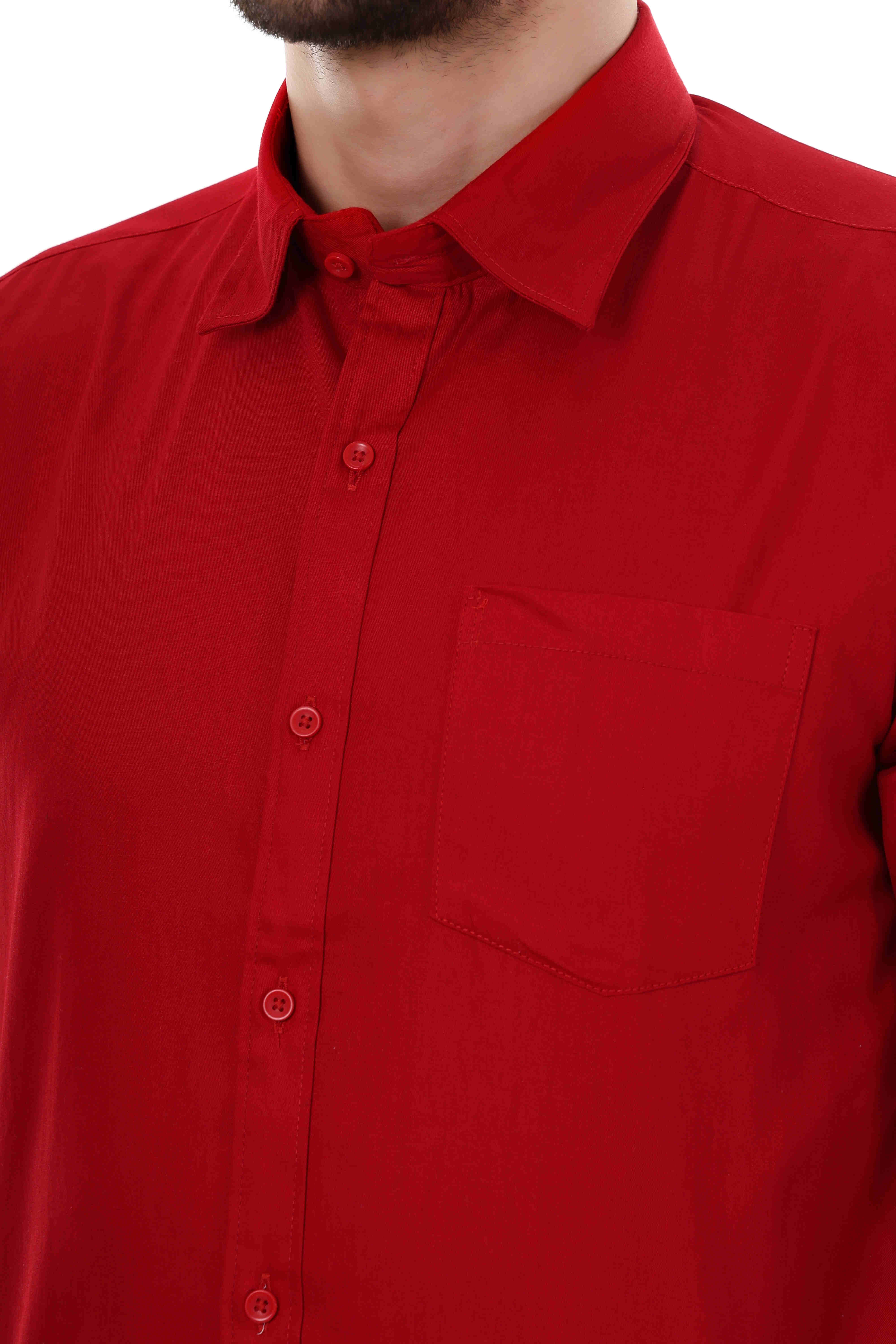 MENS PLAIN RED SHIRT