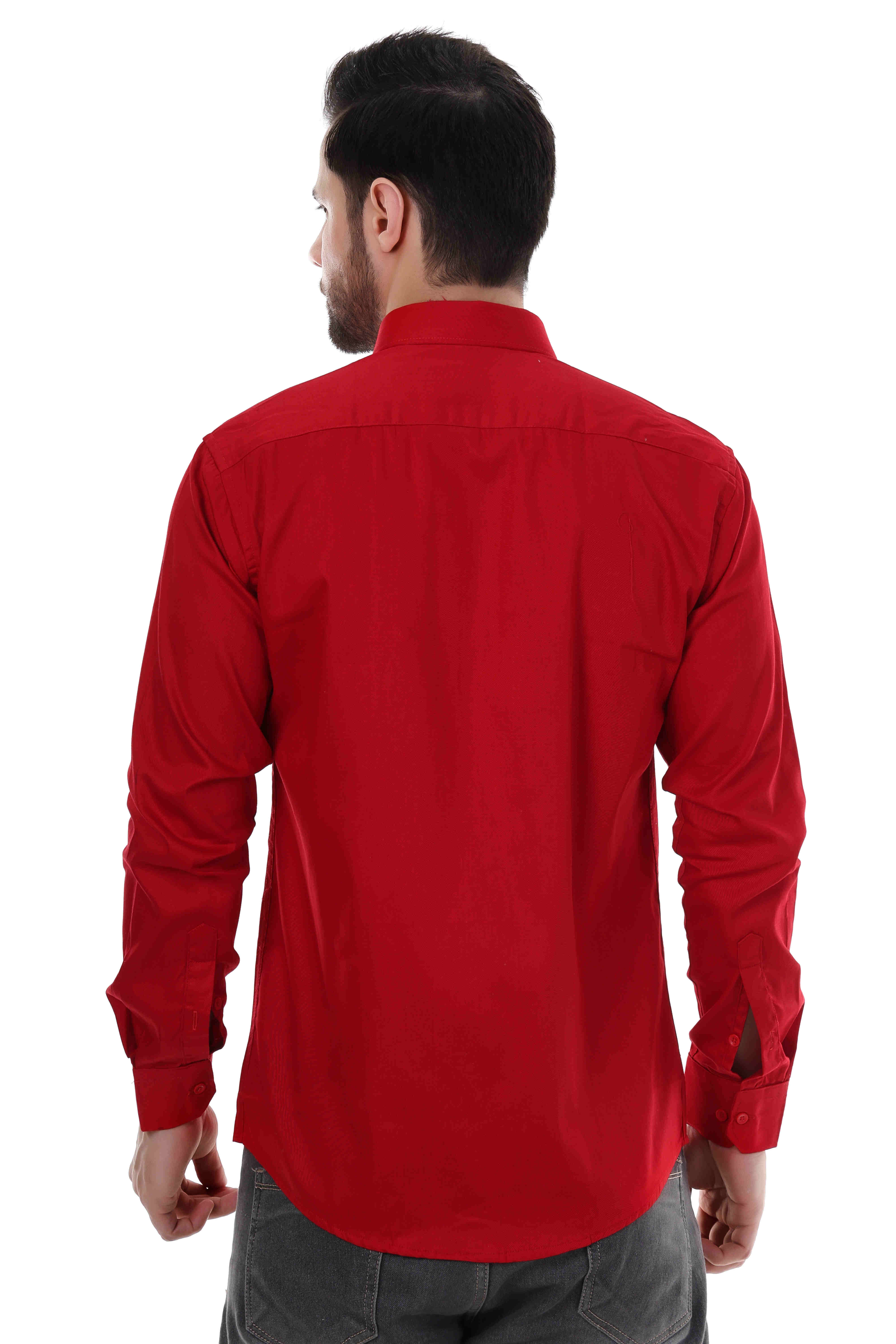 MENS PLAIN RED SHIRT