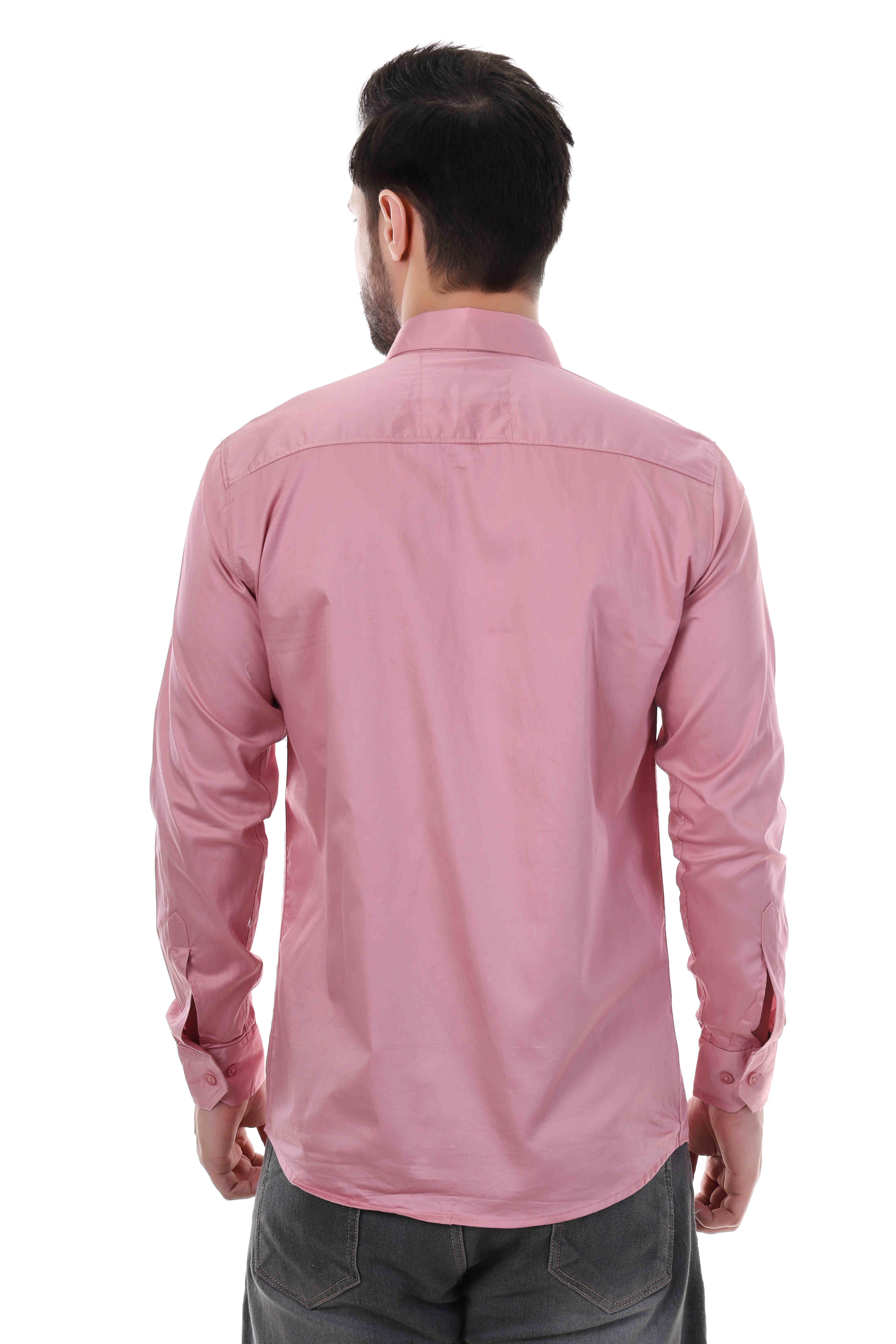 MENS PLAIN PINK SHIRT