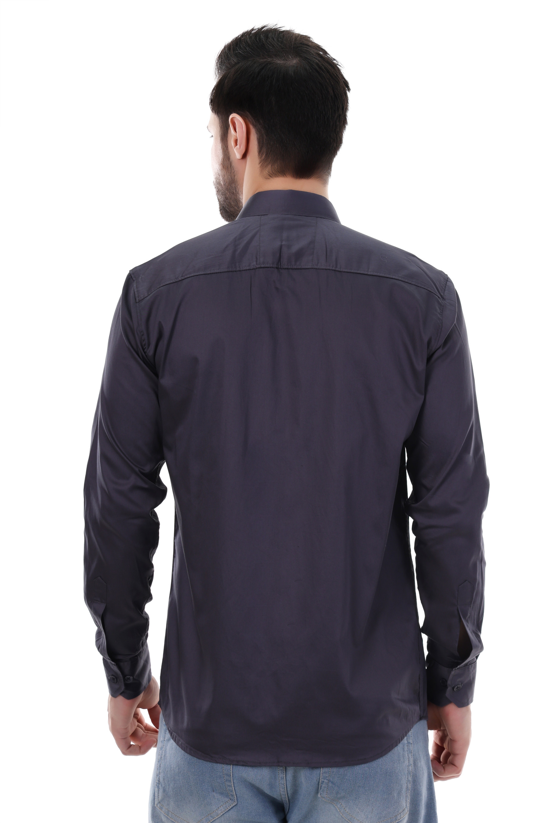 MENS DARK GREY FORMAL SHIRT 