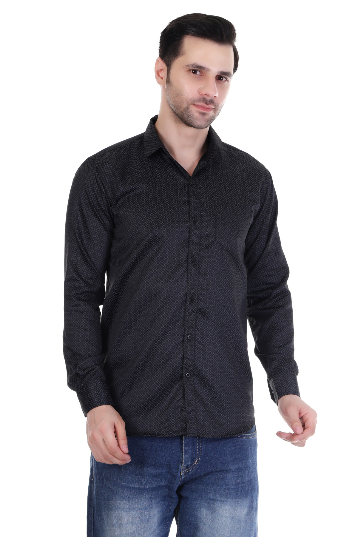 MENS BLACK DESIGN SHIRT