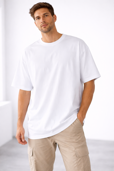 MENS WHITE OVERSIZE T-SHIRT