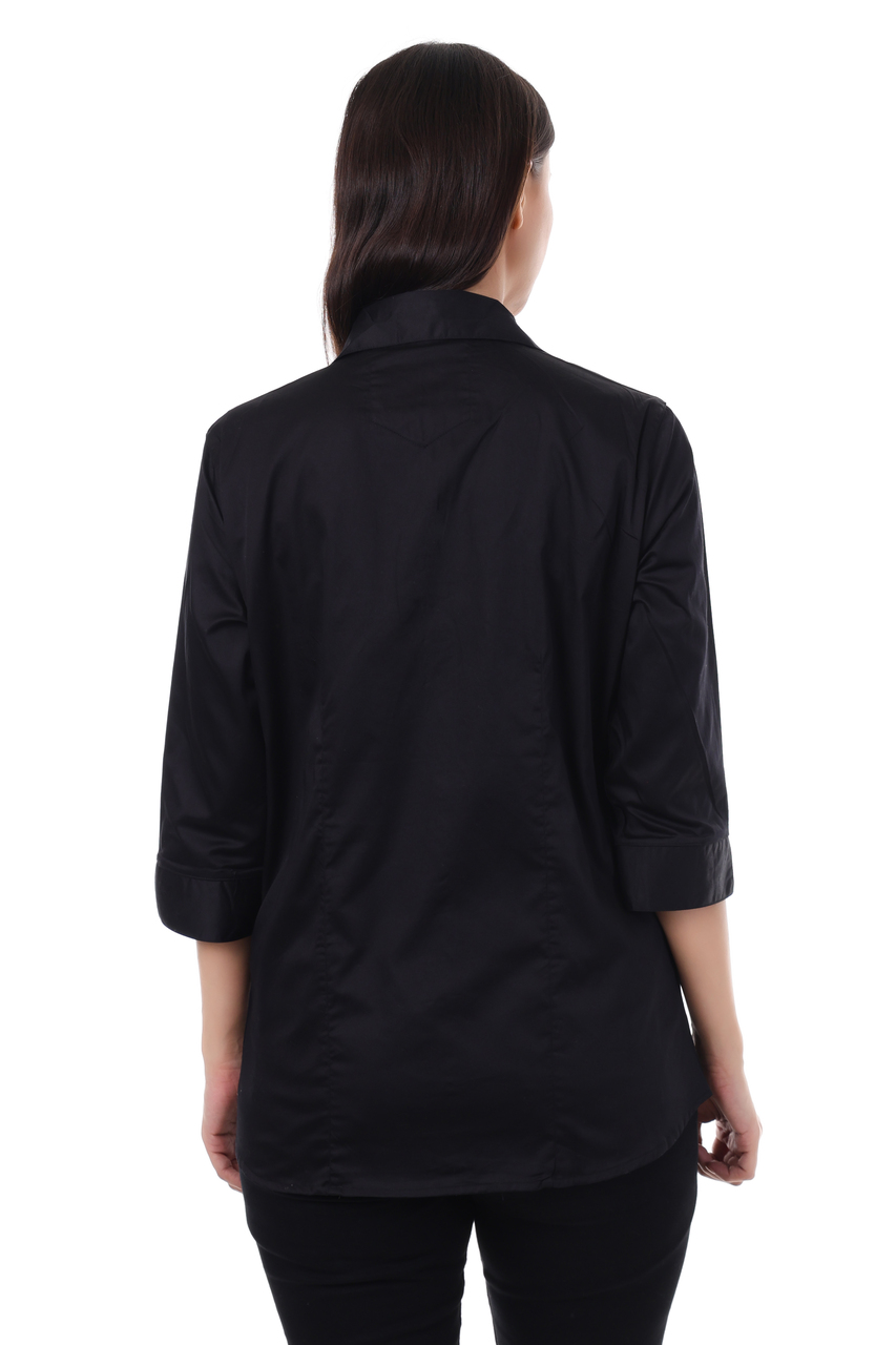 WOMENS BLACK FORMAL SHIRT