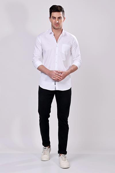 MENS PLAIN WHITE SHIRT